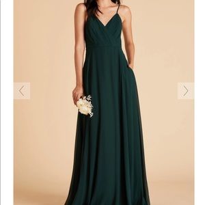 Emerald Green Bridesmaid Dress with pockets size Small.